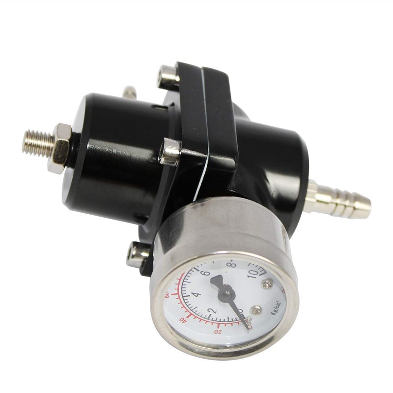 Partschoice Universal Adjustable Fuel Pressure Regulator Kit with 0-140 PSI Gauge Aluminum Gas Oil Injection Pressure Regulator - Image 2
